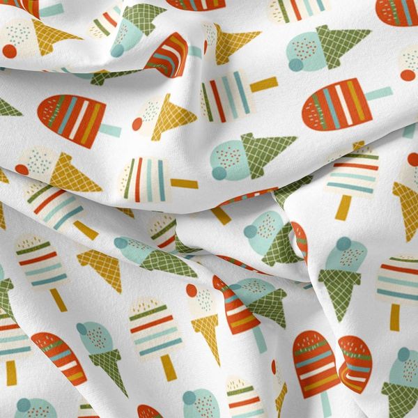  پارچه ملحفه مدل مخمل طرح بستنی  کد 5011200