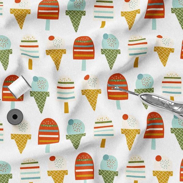  پارچه ملحفه مدل مخمل طرح بستنی  کد 5011200