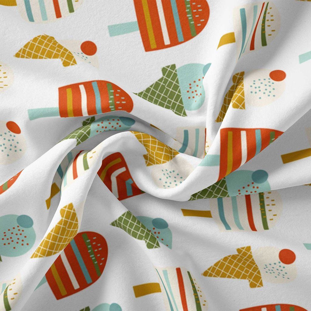 خرید اینترنتی  پارچه ملحفه پارچه باما مدل مخمل طرح بستنی  کد 5011200