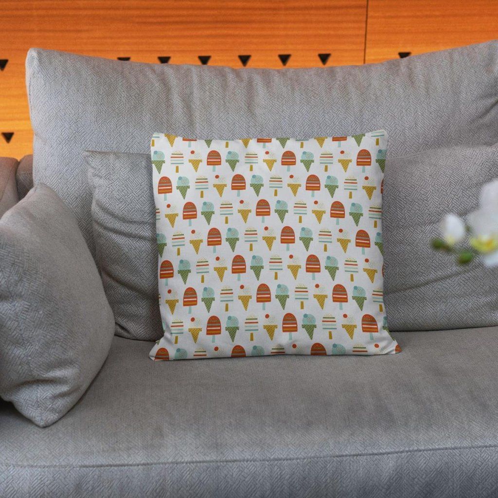 خرید آنلاین  پارچه ملحفه پارچه باما مدل مخمل طرح بستنی  کد 5011200