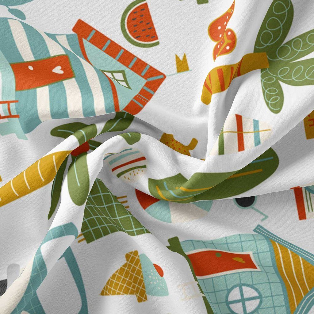 خرید اینترنتی پارچه ملحفه پارچه باما مدل مخمل طرح درخت کد 5011190