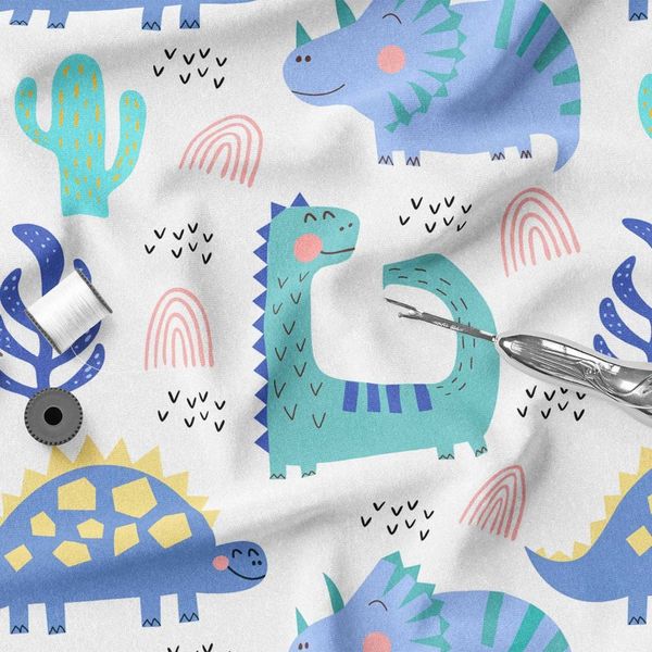  پارچه ملحفه مدل مخمل طرح ژوراسیک 5011469