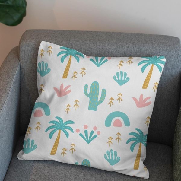  پارچه ملحفه مدل مخمل طرح کاکتوس 5011475