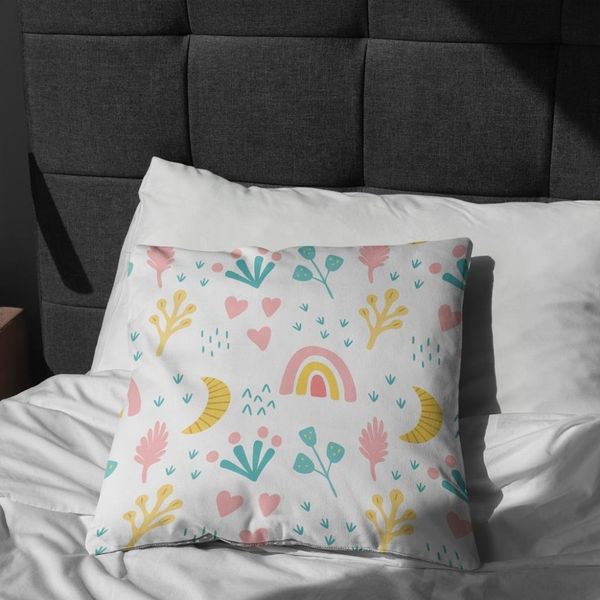  پارچه ملحفه مدل مخمل طرح قلبی رنگارنگ 5011477