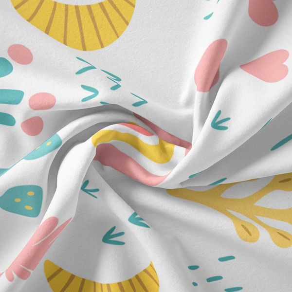  پارچه ملحفه مدل مخمل طرح قلبی رنگارنگ 5011477