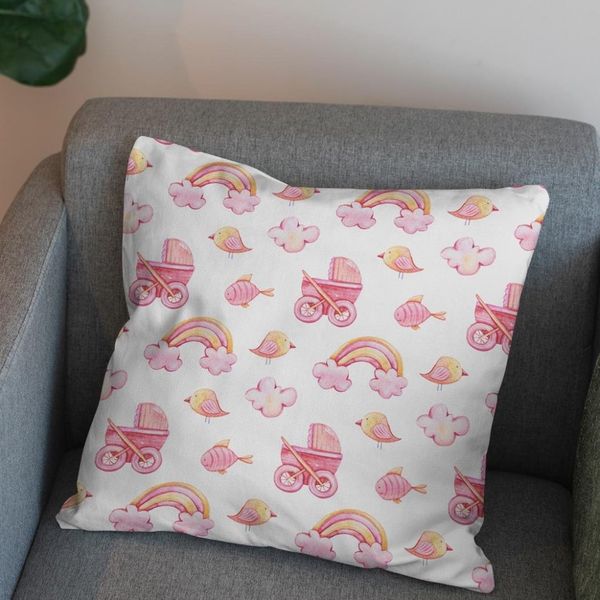 پارچه ملحفه مدل مخمل نوزادی  طرح ماهی و پرنده  کد 5011373