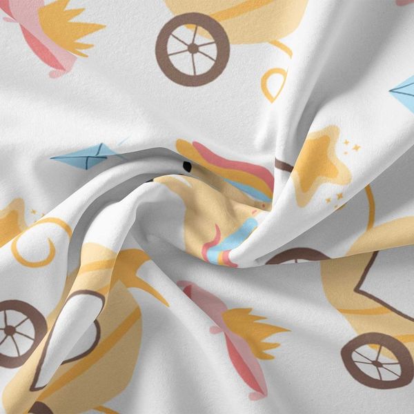 پارچه ملحفه مدل مخمل طرح  یونیکورن کد 5011386