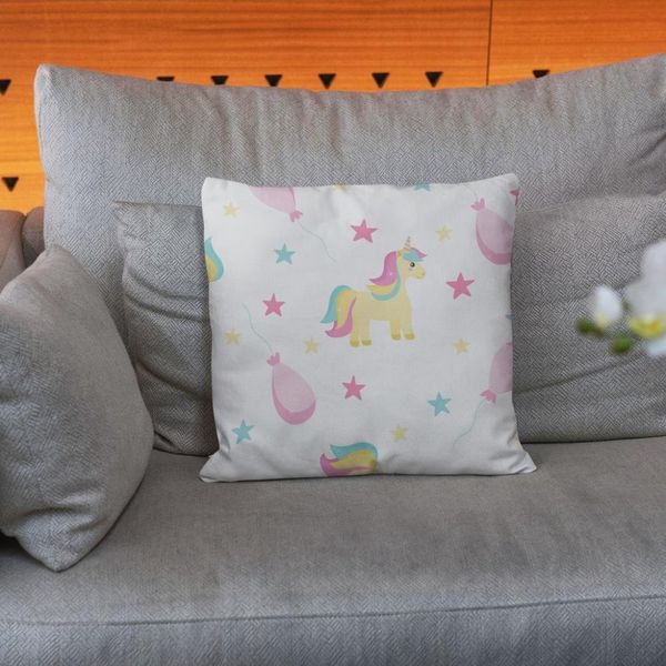 پارچه ملحفه مدل مخمل طرح یونیکورن 5011392