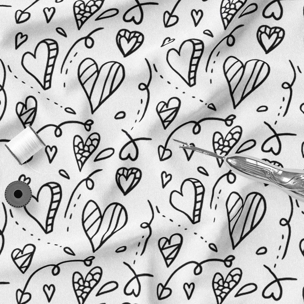 فروش اینترنتی  پارچه ملحفه پارچه باما مدل مخمل طرح نقاشی  قلب  5011550