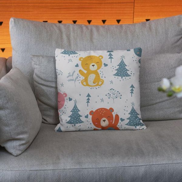 پارچه ملحفه مدل مخمل طرح خرس کد 5011405