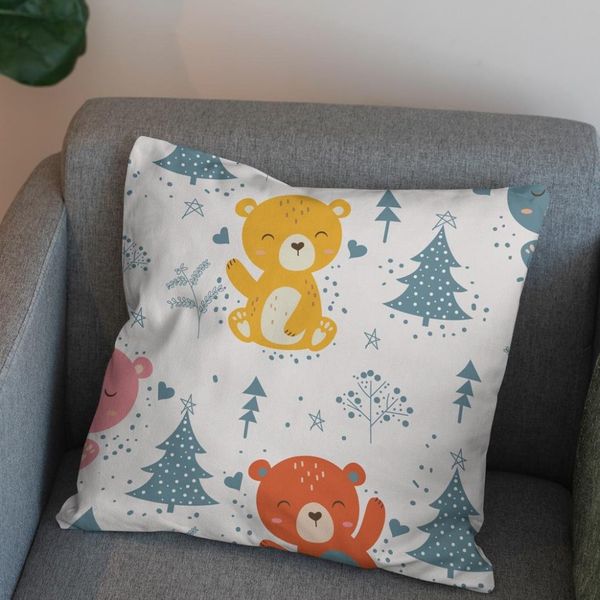 پارچه ملحفه مدل مخمل طرح خرس کد 5011405