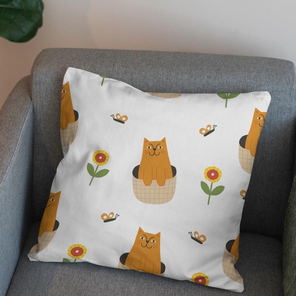 خرید اینترنتی  پارچه ملحفه پارچه باما مدل مخمل طرح گربه کیوت  5011622