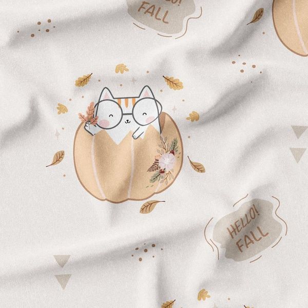 پارچه ملحفه مدل گربه عینکی کد 5011945