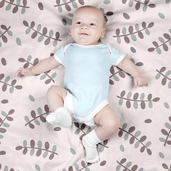   پارچه ملحفه مدل مخمل طرح برگی کد 5011914