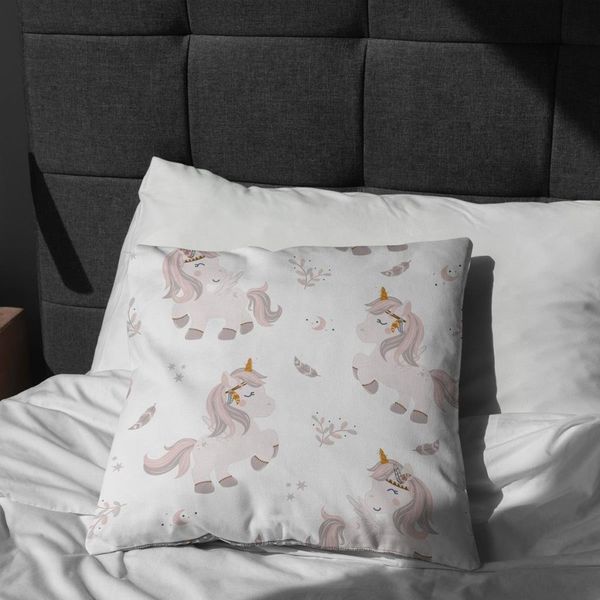    پارچه ملحفه مدل مخمل طرح اسب تک شاخ  کد 5011960