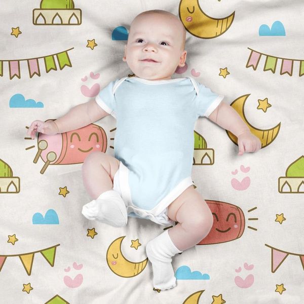   پارچه ملحفه مدل مخمل طرح کارتونی کد 5011901