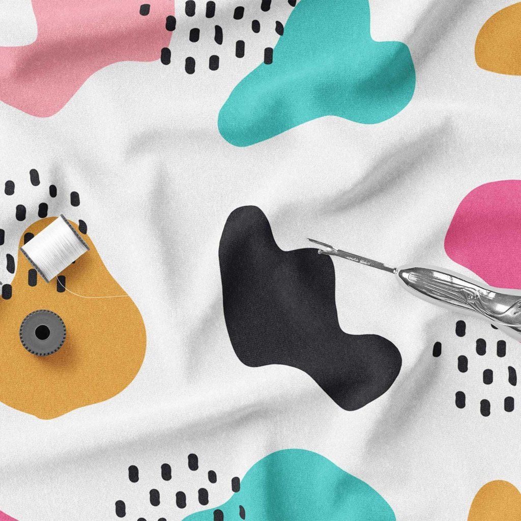 فروش اینترنتی   پارچه ملحفه پارچه باما مدل مخمل طرح اشکال  رنگی کد 5011463