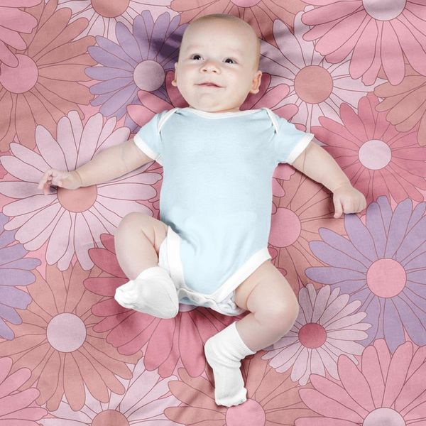 پارچه ملحفه مدل مخمل طرح گل فانتزی کد 5011808