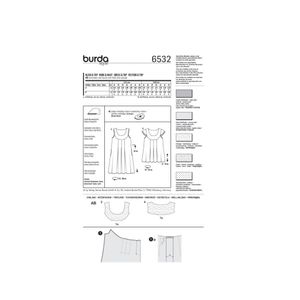 فروش اینترنتی الگو خیاطی تاپ زنانه بوردا استایل کد 6532 سایز 34 تا 46 متد مولر