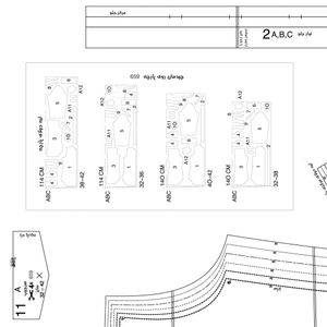 خرید اینترنتی الگوی خیاطی شومیز بانوان سایز 32 تا 42 متد مولر کد 33