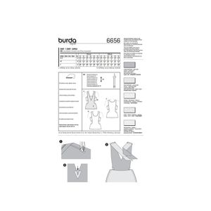 فروش اینترنتی الگو خیاطی تاپ ورزشی زنانه بوردا استایل کد 6656 سایز 32 تا 42 متد مولر