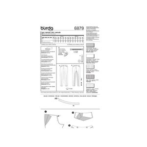 خرید اینترنتی الگو خیاطی شلوار زنانه بوردا استایل کد 6879 سایز 34 تا 44 متد مولر