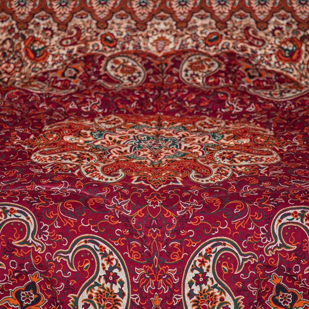 خرید اینترنتی لحاف کرسی درباری زرشکی