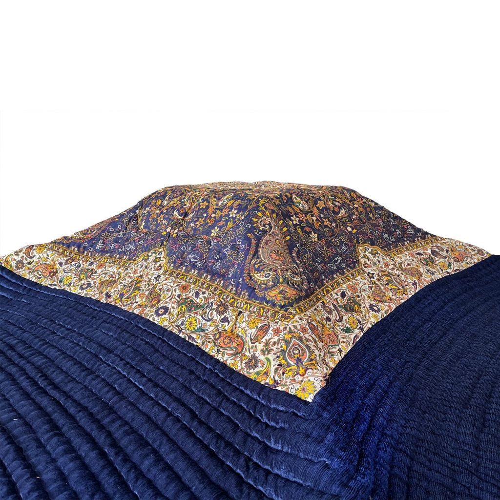 قیمت لحاف کرسی کلاسیک خاتون سورمه ای تیره