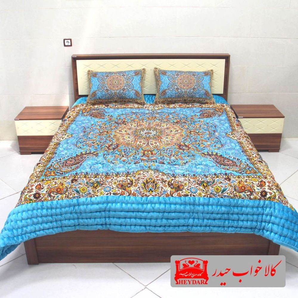 خرید اینترنتی لحاف روتختی ماهرخ فیروزه ای