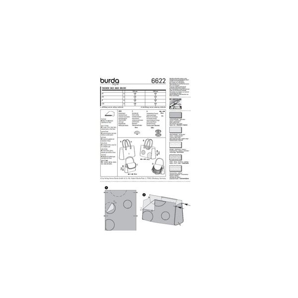 الگو خیاطی کیف بوردا استایل کد 6622