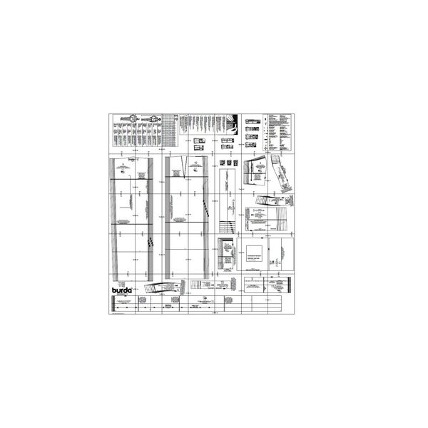 الگو خیاطی تاپ و دامن زنانه بوردا استایل کد 7355 سایز 32 تا 44 متد مولر