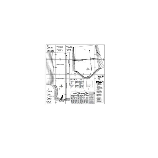الگو خیاطی تاپ و تونیک زنانه بوردا استایل کد 7506 سایز 44 تا 60 متد مولر