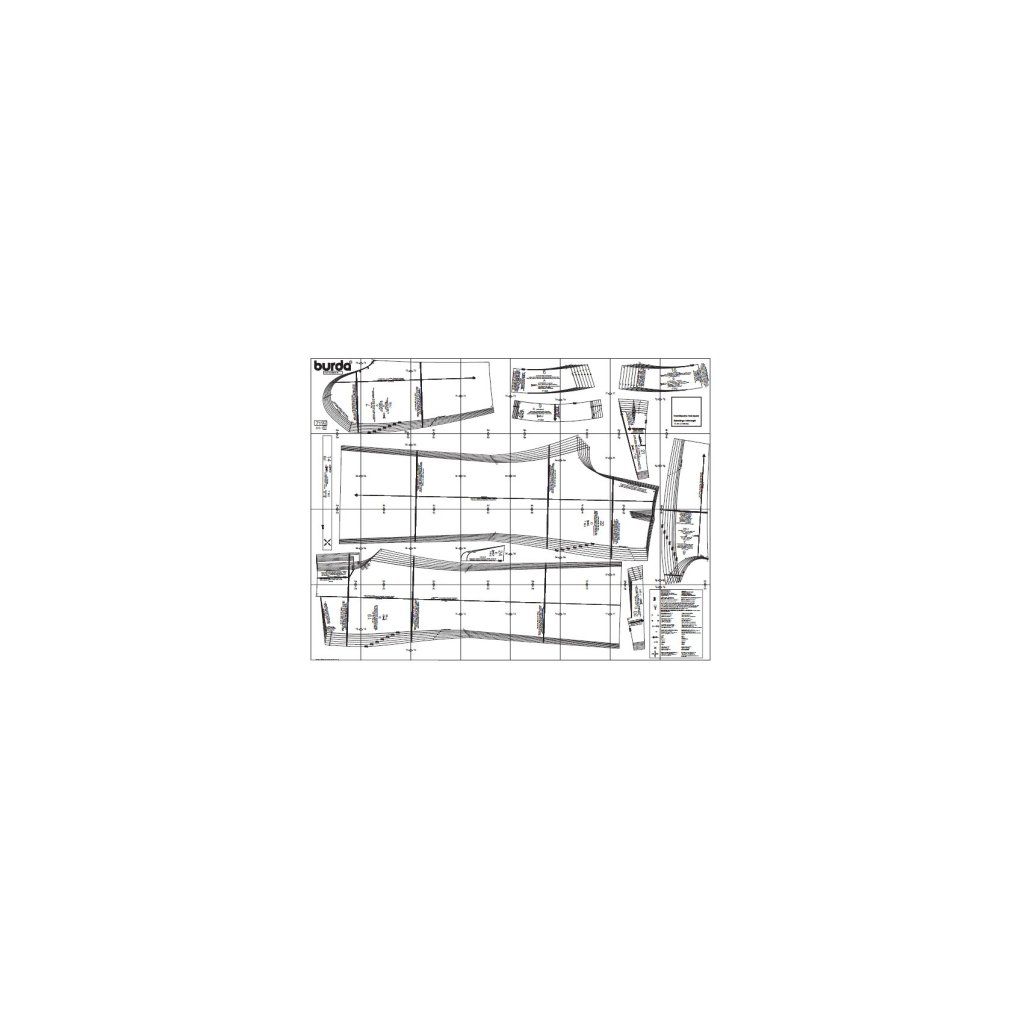 خرید اینترنتی الگو خیاطی تاپ و کت شلوار زنانه بوردا استایل کد 7192 سایز 34 تا 46 متد مولر
