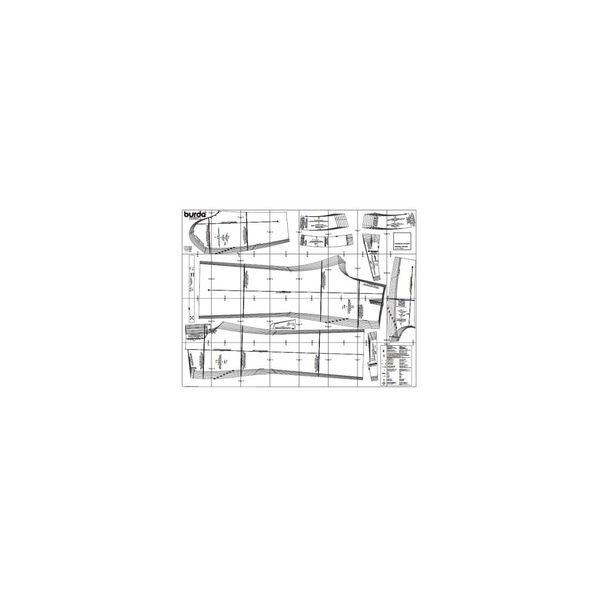 الگو خیاطی تاپ و کت شلوار زنانه بوردا استایل کد 7192 سایز 34 تا 46 متد مولر
