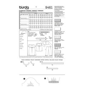 فروش اینترنتی   الگو خیاطی کت و پیراهن و شلوار دخترانه بوردا کیدز کد 9461 سایز 3 تا 8 سال متد مولر