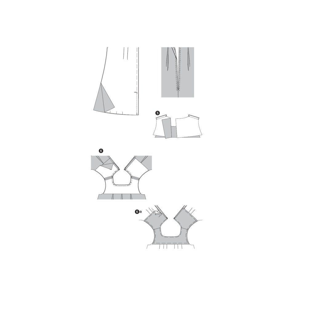 خرید آنلاین الگو خیاطی پیراهن و سارافون زنانه بوردا استایل کد 7459 سایز 34 تا 46 متد مولر