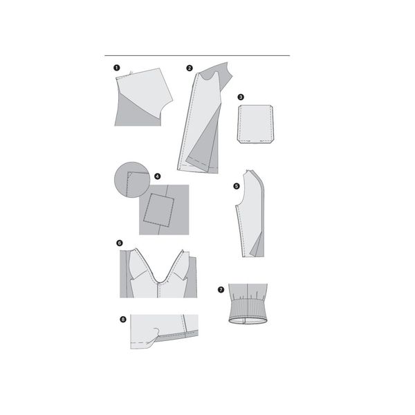 الگو خیاطی سوییشرت و مانتو ورزشی زنانه بوردا استایل کد 6660 سایز 34 تا 44 متد مولر