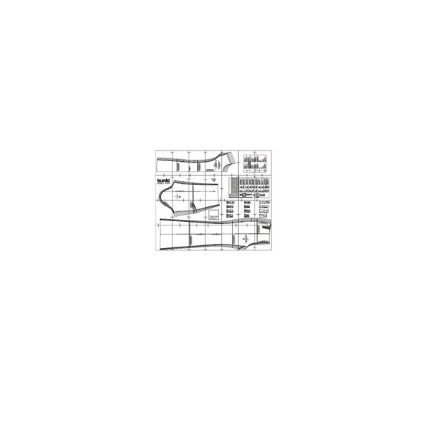 الگو خیاطی تاپ تونیک و شلوار زنانه بوردا استایل کد 6891 سایز 34 تا 44 متد مولر