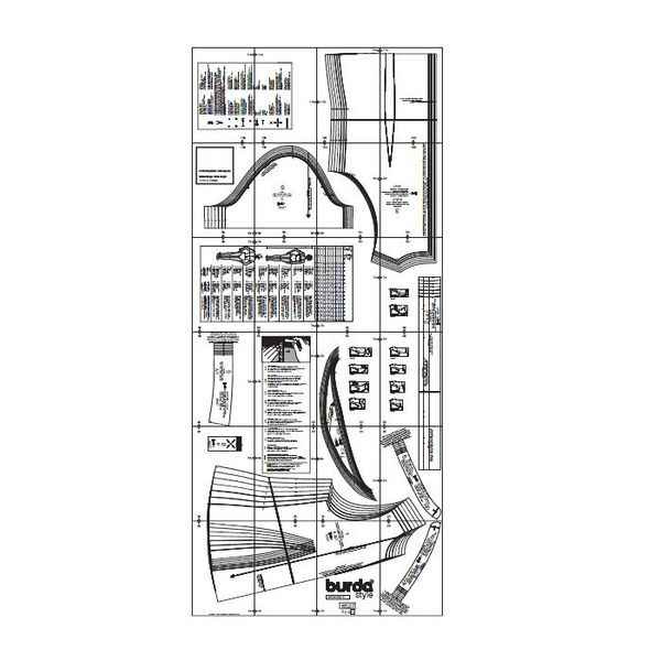        الگو خیاطی تاپ و بلوز زنانه بوردا استایل کد 6527 سایز 34 تا 46 متد مولر