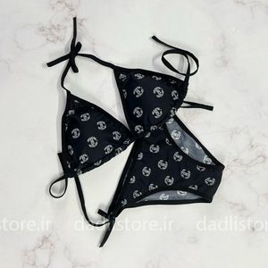 فروش اینترنتی بیکینی کاپ متحرک طرح Pink مشکی