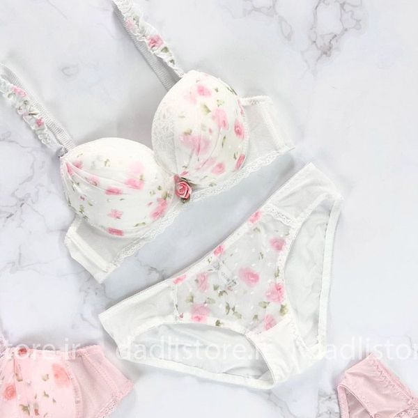 ست شورت و سوتین اسفنجی طرح گل