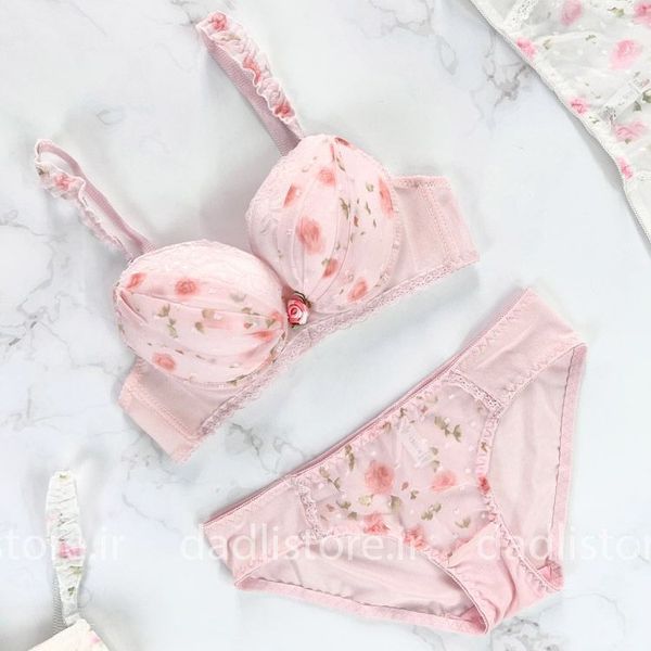 ست شورت و سوتین اسفنجی طرح گل