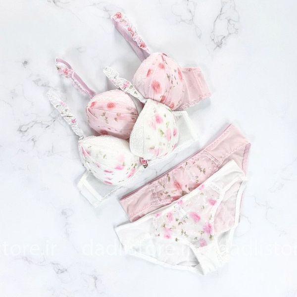 ست شورت و سوتین اسفنجی طرح گل