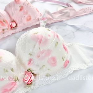 فروش اینترنتی ست شورت و سوتین اسفنجی طرح گل