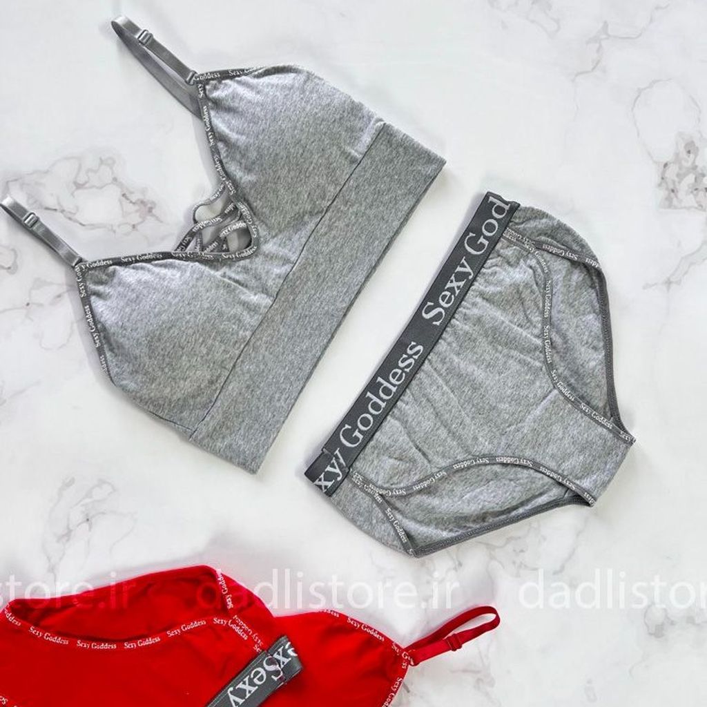 خرید اینترنتی ست نیمتنه شورت اسپورت نخی طرح Sexy Goddess