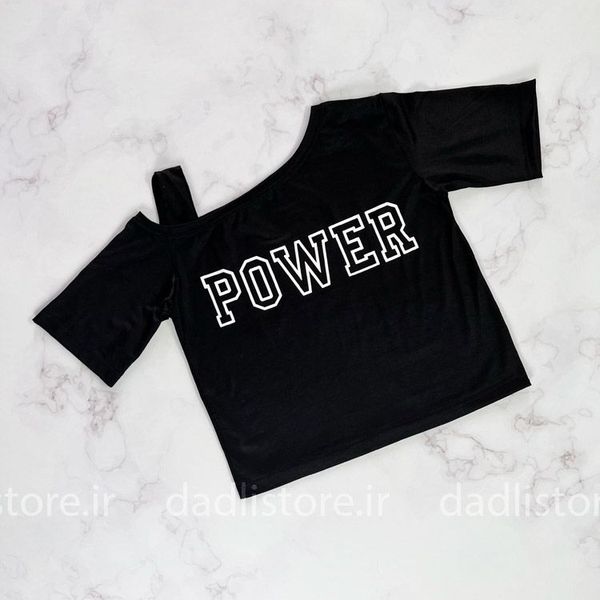 کراپ یقه رومی طرح POWER