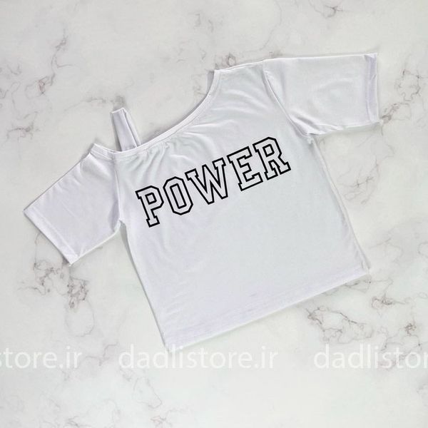 کراپ یقه رومی طرح POWER