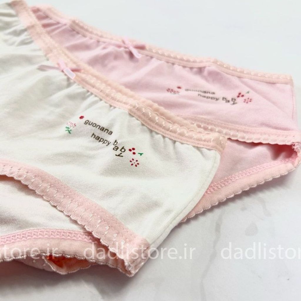 فروش اینترنتی شورت نخ پنبه پاپیون دار قواره دخترانه سفید صورتی