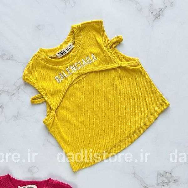 کراپ تاپ کبریتی سینه نما آستین حلقه Balenciaga