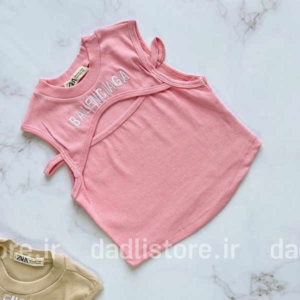 کراپ تاپ کبریتی سینه نما آستین حلقه Balenciaga